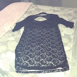 Torrid black lace, bow back bodycon dress size 3